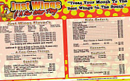 It's Just Wings menu