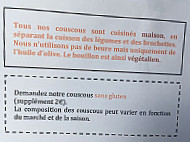 Couscous Deli menu