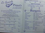 Pizzeria La Gondola menu