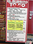 El Burrito To Go menu