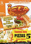 Isla Pizza menu
