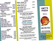 Amy's Pizza Subs menu