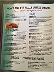 Wong's Restaurant menu