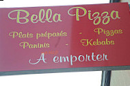 Bella pizza menu