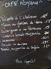 Caffe Romana menu