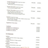 L Auberge De La Croix D’augas menu