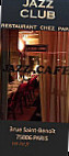 Papa Jazz Club menu