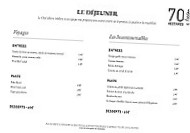 70 Hectares Et L'ocean menu
