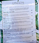 Union Cafe menu