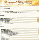 Chez Antoine menu