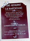 Au Bastignac menu
