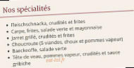 Auberge Du Moulin menu