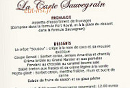 La Terrasse De Sauvegrain menu