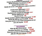 Auberge De La Grenouille menu