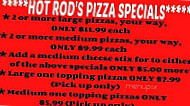 Hot Rod Pizza menu