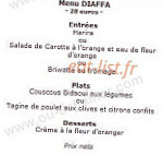 Mansouria menu