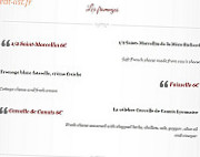 Aux Trois Maries menu