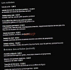 Pizza Ciné menu