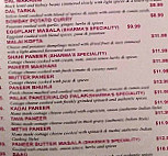 Sharamas Indian Sweet & Curry House menu