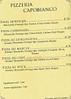Pizzeria Capobianco menu