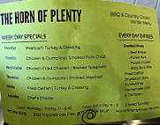 Horn Of Plenty Market menu