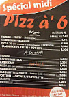 Pizz'à 6 menu