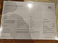 Mansfield Coffee Merchant menu