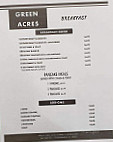 Green Acres Country Club menu