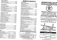 Asian Delight menu
