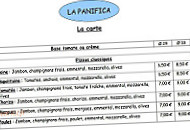 La Panifica menu