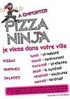 Pizza Ninja menu