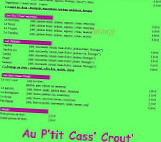 Au P'tit Cass' Crout' menu