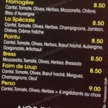 Le Pointu Speisekarte