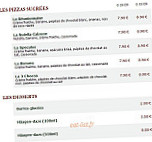 Le Kiosque A Pizzas menu
