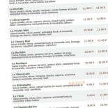 Le Kiosque à Pizzas Carte