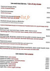 La Regence Cafe menu