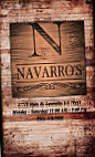 Navarro's menu