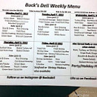 Buck's Quick Stop And Deli menu