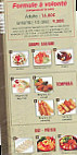 Sashimi bar menu