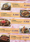 Restaurant Aki menu