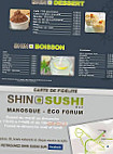 Shin Sushi menu
