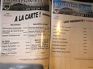 La Maison Bleue menu