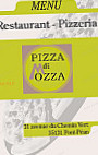 Pizza Di Mozza menu