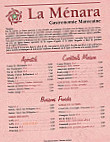 La Menara menu