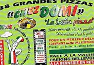 Chez Domi - La Bella Pizza menu
