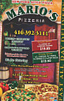 Mario's Pizza menu