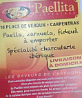La Paellita menu