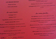 Les Braises Rouges menu