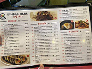 Kim Bob Na Ra menu