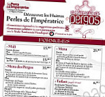 La Pergola menu